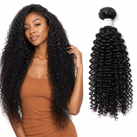 Extensions de cheveux humains brésiliens bouclés crépus 12A, 100 % vierges non traités, tissage de cheveux naturels noirs