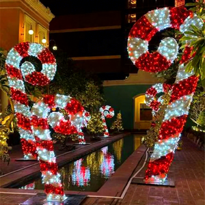 Luces LED Decorativas con Forma de Bastón de Caramelo para Exteriores, Navidad, Calles, Plazas y Decoración de Paisajes Comerciales - Product Image 1