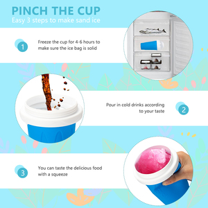 Gobelet à smoothie portable fait maison, machine à crème glacée, machine à slushie à double couche à presser et à congeler, gobelets pour jus, rapide - Product Image 3