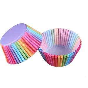 Muffin Cup Cake Bakken Molds Multi Colour Paper Cupcake Cup Voor Birthday Party Vetvrij Mini Cakevorm Cupcake Liners