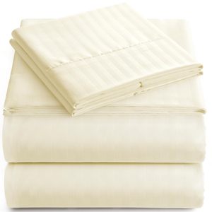 Draps de <span class=keywords><strong>lit</strong></span> d'hôtel de qualité personnalisée, rayures blanches, <span class=keywords><strong>drap</strong></span> plat, <span class=keywords><strong>drap</strong></span> <span class=keywords><strong>housse</strong></span> avec taie d'oreiller - Product Image 4