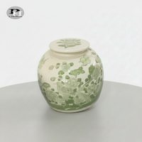 Vase de table Art Déco en céramique et porcelaine fait main, motif oiseaux et fleurs, étanche, écologique, pour décoration intérieure et bonbons