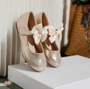<b>Soft</b>-soled Girls Small Leather <b>Shoes</b> Fashion Party Rose Gold Bow Single Dress <b>Shoes</b> - Product Image 2