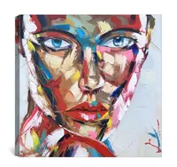 Lukisan Abstrak Wajah Wanita Seni Modern Impresionis Kualitas Tinggi Lukisan Minyak Karya Seni Warna-warni Di Kanvas untuk Dekorasi Hotel