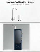 Système de filtration d'eau par osmose inverse sans réservoir de haute qualité 600 GPD à 5 étapes, purificateur d'eau RO autonettoyant avec affichage intelligent pour usage domestique