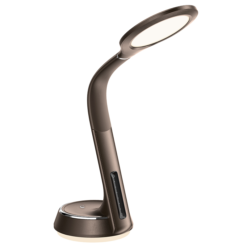 10W Col De Cygne Imitation Cuir LED Lampe De Table Lampe de Bureau Avec Sortie Usb