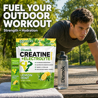 Poudre de créatine et d'électrolytes à marque privée avec taurine, L-citrulline, vitamine C, eau de coco, sachets de 10g, fabricant OEM