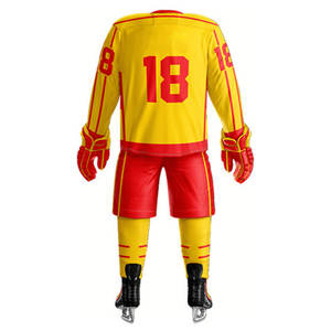 Uniforme de hockey sur glace en gros à prix avantageux, sur mesure avec un design personnalisé, respirant et confortable pour hommes - Product Image 2