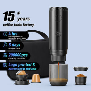 Machine à café expresso OEM avec logo, 20 bars, <span class=keywords><strong>rechargeable</strong></span>, compatible capsules et café moulu, 3-en-1, avec sac de transport - Product Image 1