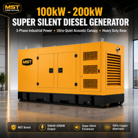 Groupe électrogène diesel super silencieux 100 kW 200 kW triphasé 30 kVA super silencieux Perkins
