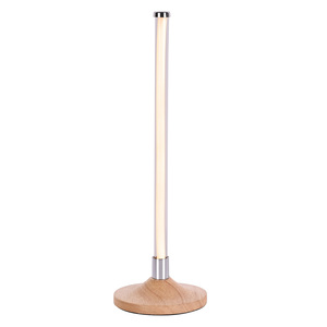 Lámpara de mesa LED de diseño moderno nórdico, Base de madera ligera recta de lujo, 360 grados para iluminación de trabajo de oficina, lectura, uso en interiores - Product Image 2