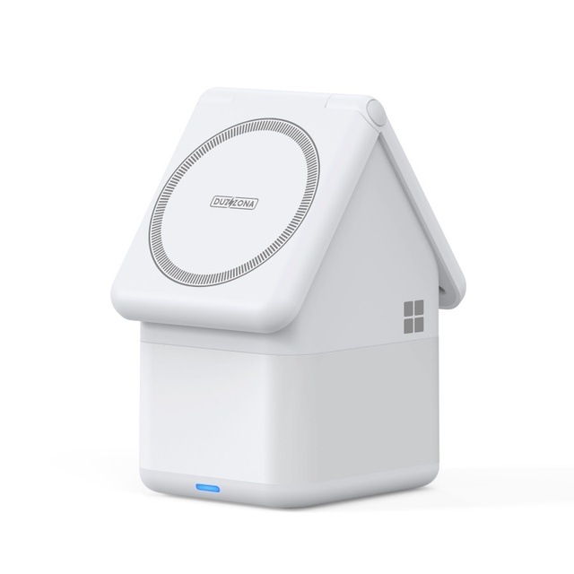 House-Shaped 3 in 1 Desktop Magnetic Wireless Charger with Night Lamp 15W Fast Charging Mobile Phone Stand W20