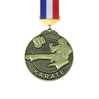 Modèle de médailles de sport très vendu avec logos personnalisés peints, finition argent/or/bronze/antique