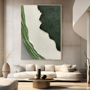 Green sea ocean waves Hand painted <b>Framed</b> Wall Arts Large <b>Canvas</b> Oil Painting Indoor home decor gift for housewarming - Product Image 3