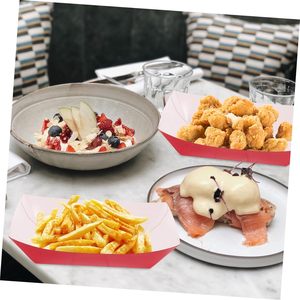 Factory Custom Logo Pattern Size Paper Food Tray Disposable Kraft Paper Food Tray for Nachos Tacos BBQ Fries - Product Image 5