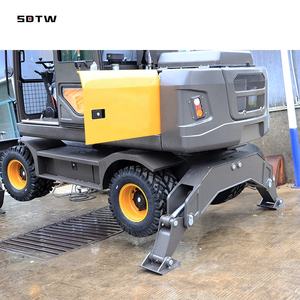 Gratis Verzending Fabriek Sdtw Ton Mini Wielen Graafmachine Te Koop 7 T <span class=keywords><strong>8T</strong></span> 9T 10T 7 Ton Hydraulische Graafmachine Op Wielen - Product Image 5