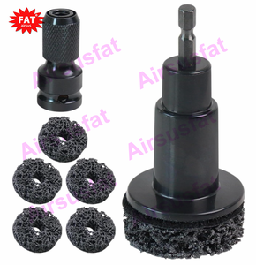 Kit <span class=keywords><strong>de</strong></span> nettoyage <span class=keywords><strong>de</strong></span> moyeu <span class=keywords><strong>de</strong></span> <span class=keywords><strong>roue</strong></span> comprend 5 tampons pour perceuse électrique ou clés à percussion élimination rapide <span class=keywords><strong>de</strong></span> la rouille pour goujons et rotors - Product Image 1