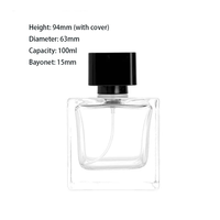 Flacon de parfum carré en verre de luxe OEM/ODM 30ml 50ml 100ml, logo couleur personnalisé, directement de l'usine, avec boîte