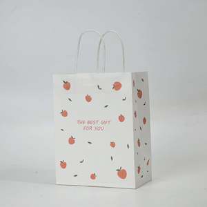 Sac cadeau en papier kraft durable imprimé transparent personnalisable en gros, sac de transport pour les achats - Product Image 2