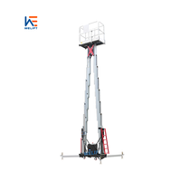 4-12m 220V Batterie Aérienne Seul Homme Ascenseur Batterie Portable Échafaudage Mobile GTWY Vertical Élévateur Électrique à Échelle