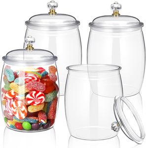 Candy and Cookie Jars with Lids Clear <strong>Plastic</strong> Cookie <strong>Container</strong> Candy Jars <strong>Large</strong> Airtight Apothecary <strong>Storage</strong> Organization - Product Image 1