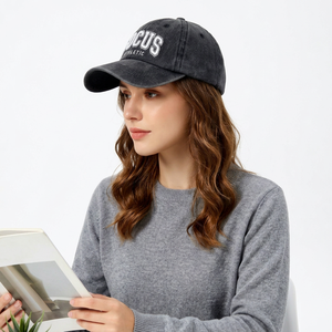 Gorra de Béisbol Unisex Focus de 6 Paneles, Algodón y Mezclilla, Ajustable con Hebilla Metálica, Deportiva, Transpirable e Impermeable, Bordado 3D - Product Image 2