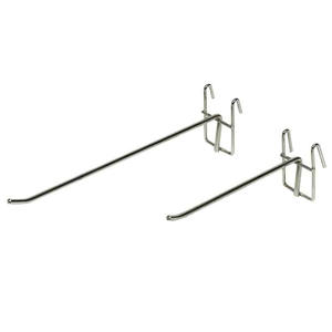 Crochets de <span class=keywords><strong>grille</strong></span> murale robustes en argent, crochets de présentation en métal antirouille pour les présentoirs de magasins de détail et de supermarchés - Product Image 5