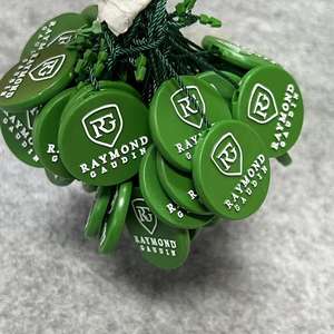 Joyería personalizada reloj plástico en relieve colgar etiqueta sello colgante Logo etiqueta cadena para botella tarro ropa reloj pelo etiqueta - Product Image 4