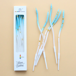 Bougies Magiques Spirales Artisanales (6 Pièces) – Décoratives Colorées <span class=keywords><strong>pour</strong></span> Mariages, Fêtes, Anniversaires d'Enfants et Décorations de Noël - Product Image 4