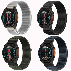 <span class=keywords><strong>Bracelet</strong></span> en <span class=keywords><strong>nylon</strong></span> respirant de 22 mm et 26 mm pour <span class=keywords><strong>Garmin</strong></span> Fenix 8/E/7/7Pro/6/6 Pro/5/5X/Epix/Instinct, <span class=keywords><strong>bracelet</strong></span> de montre remplaçable - Product Image 5
