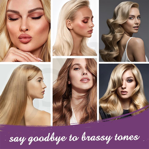 <span class=keywords><strong>Acondicionador</strong></span> Semipermanente <span class=keywords><strong>Morado</strong></span> que Neutraliza los Tonos Amarillos y Anaranjados, Limpia y Acondiciona Suavemente para Cabello Rubio, Plateado y Gris - Product Image 4