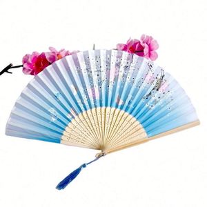 Abanico Plegable de Bambú con Logotipo Personalizado y Diseños con Motivos Románticos para Bodas, Fiestas, Regalos Empresariales y Ocasiones Navideñas - Product Image 1