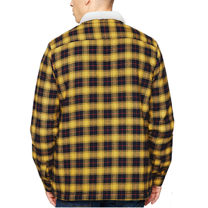 High Quality Warmth 100%Cotton Chest Pockets Wholesale Men's <strong>Flannel</strong> Plaid Shirt <strong>Jacket</strong> - Product Image 4