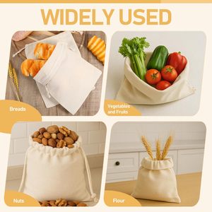 <span class=keywords><strong>Sac</strong></span> <span class=keywords><strong>cadeau</strong></span> en coton naturel en gros avec cordon de serrage en ruban, <span class=keywords><strong>sac</strong></span> de protection en mousseline pour cadeaux - Product Image 6