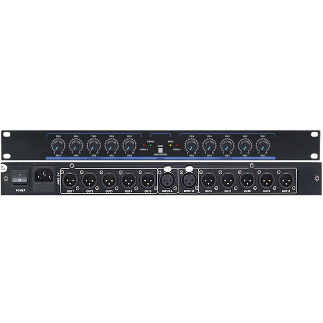 Audio signal Distributor, Stage Line Array Performance, Wedding Conference, Multi Amplifier Splitter