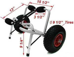150lbs Kayak giỏ hàng xuồng Dolly, gấp nhôm chèo thuyền Board thuyền giỏ hàng với 10 "bánh xe, phổ Kayak Trailer - Product Image 4