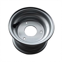 Nouvelle jante de roue en fer argenté de 110 mm à 3 trous pour motocross tout-terrain, VTT, quad, kart, mini-moto, accessoires de course