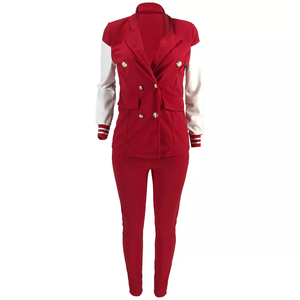 السيدات بدلة عمل مكتب ارتداء 2022 الخريف الخريف اثنين من قطعة سترة و فستان أطفال مع سروال داخلي للنساء - Product Image 2