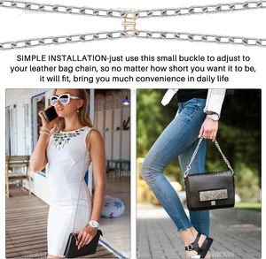 Boucles à clip métalliques réglables pour chaîne de sac, attache de raccourcissement de la longueur de la chaîne, fermoirs pour accessoires de sac - Product Image 4