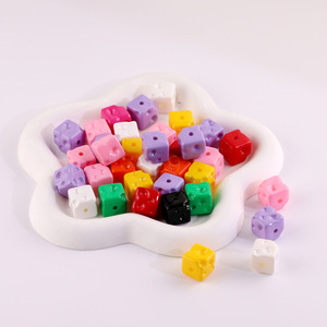 Acrylic Cheese <b>Beads</b> 14mm Square Colored <b>Loose</b> <b>Beads</b> For Bracelet Making Jewelry Accessories - Product Image 4