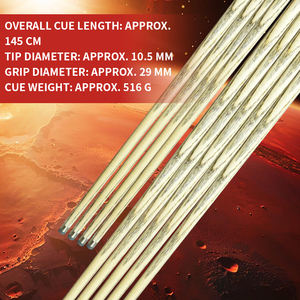 ASRB CUETK01 Stecca da Biliardo Leggera e Resistente in Acero da 145 cm, Alta Qualità in Frassino e Ebano, con Puntale Singolo in Acciaio Inossidabile, Modello Ronnie O'Sullivan - Product Image 4