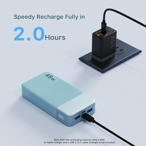 45W charge rapide <span class=keywords><strong>20000mAh</strong></span> <span class=keywords><strong>batterie</strong></span> <span class=keywords><strong>externe</strong></span> étanche LED affichage USB-C QC3.0 <span class=keywords><strong>batterie</strong></span> <span class=keywords><strong>externe</strong></span> pour iPhone 15 pour <span class=keywords><strong>Samsung</strong></span> UPSTech - Product Image 2