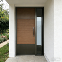 Puerta Exterior de 28 Pulgadas, Puerta de Entrada de Seguridad Anti-Robo Personalizada, con Recubrimiento en Polvo, Diseño Moderno para Casa o Villa
