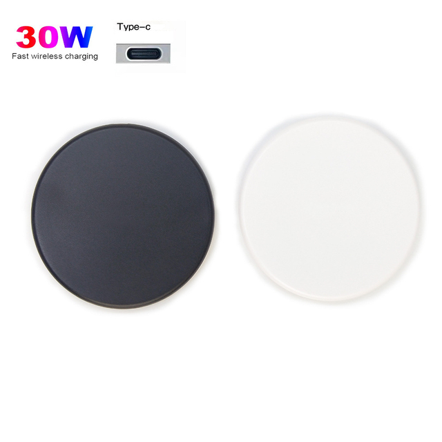 15w 30w Fast Ultra Thin Embedded Charging Station Mobile Phone Desktop Office Wireless Charger With Heat Dissipation Holes