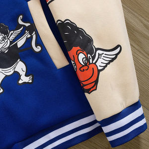 Giacca da Baseball Personalizzata all'Ingrosso Stile College e <span class=keywords><strong>Street</strong></span> con Stampa <span class=keywords><strong>Felpa</strong></span> per Uomo e Donna - Product Image 3