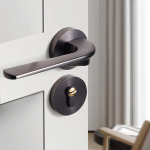 Hot Sale Gold Black Grey Door <b>Handle</b> <b>Lock</b> Set for Wooden Doors - Product Image 2