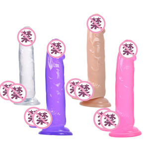 Реалистичный силиконовый дилдо с присоской для женщин, стимулятор точки G и клитора, вагинальный стимулятор, 4.0*22 см, растягивающийся - Product Image 2