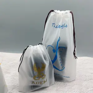 厂家批发塑料袋拉绳塑料袋定制Logo磨砂塑料礼品拉绳包装袋
