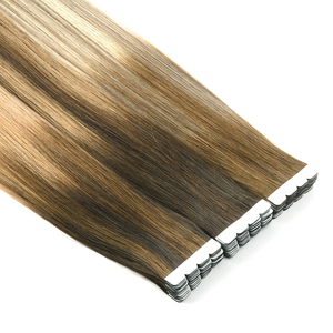Extensiones de Cabello K.S WIGS de Alta Calidad, Doble Trama, 100% Cabello Humano Remy, Origen China, 12-28 Pulgadas, Cabello Liso con Cinta Adhesiva, Mini-Tape - Product Image 1