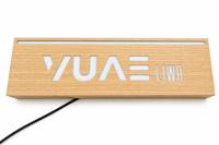 Enseigne lumineuse LED personnalisée en bois avec logo, pour publicité extérieure et intérieure, boîte lumineuse illuminée, enseigne personnalisée avec logo d'entreprise
